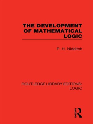 cover image of The Development of Mathematical Logic